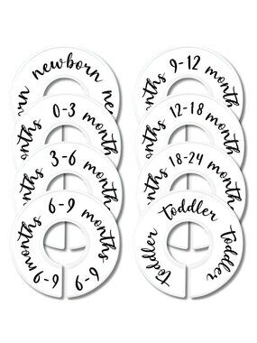 Baby Closet Dividers – Set of 8 Baby Closet Size Dividers